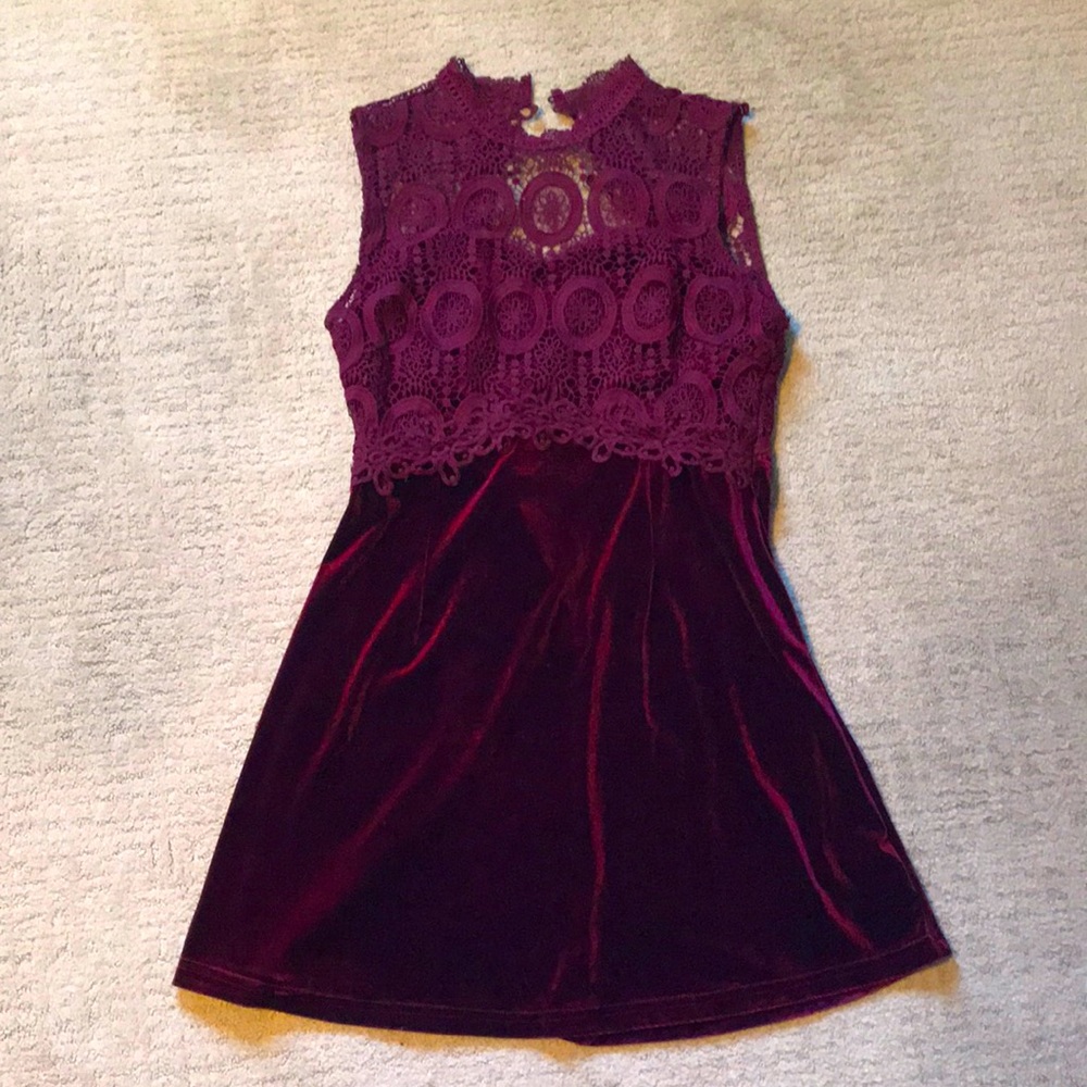 Burgundy dress